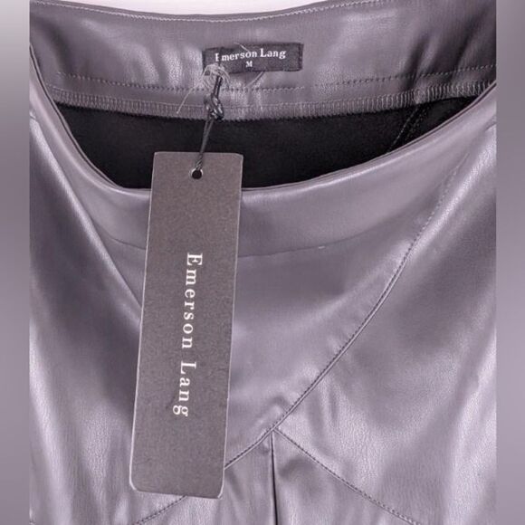 Emerson Lang faux long grey leather skirt - size M - Picture 5 of 10